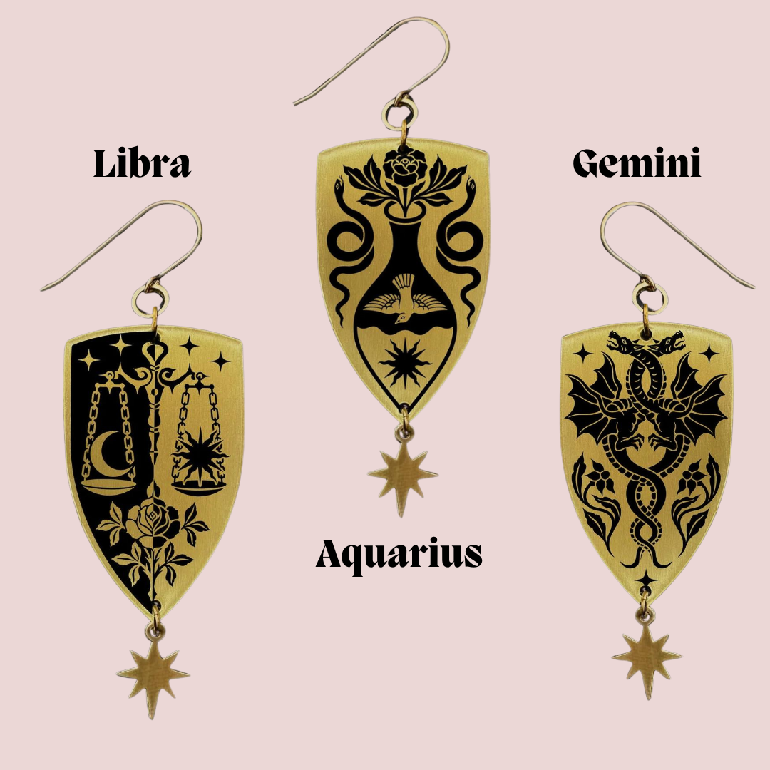 Air Sign Zodiac Earring