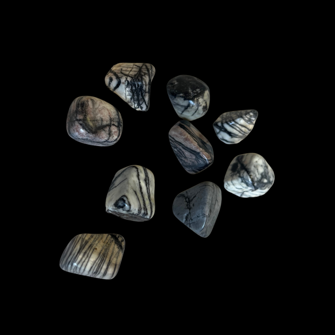 Tumbled Spiderweb Jasper