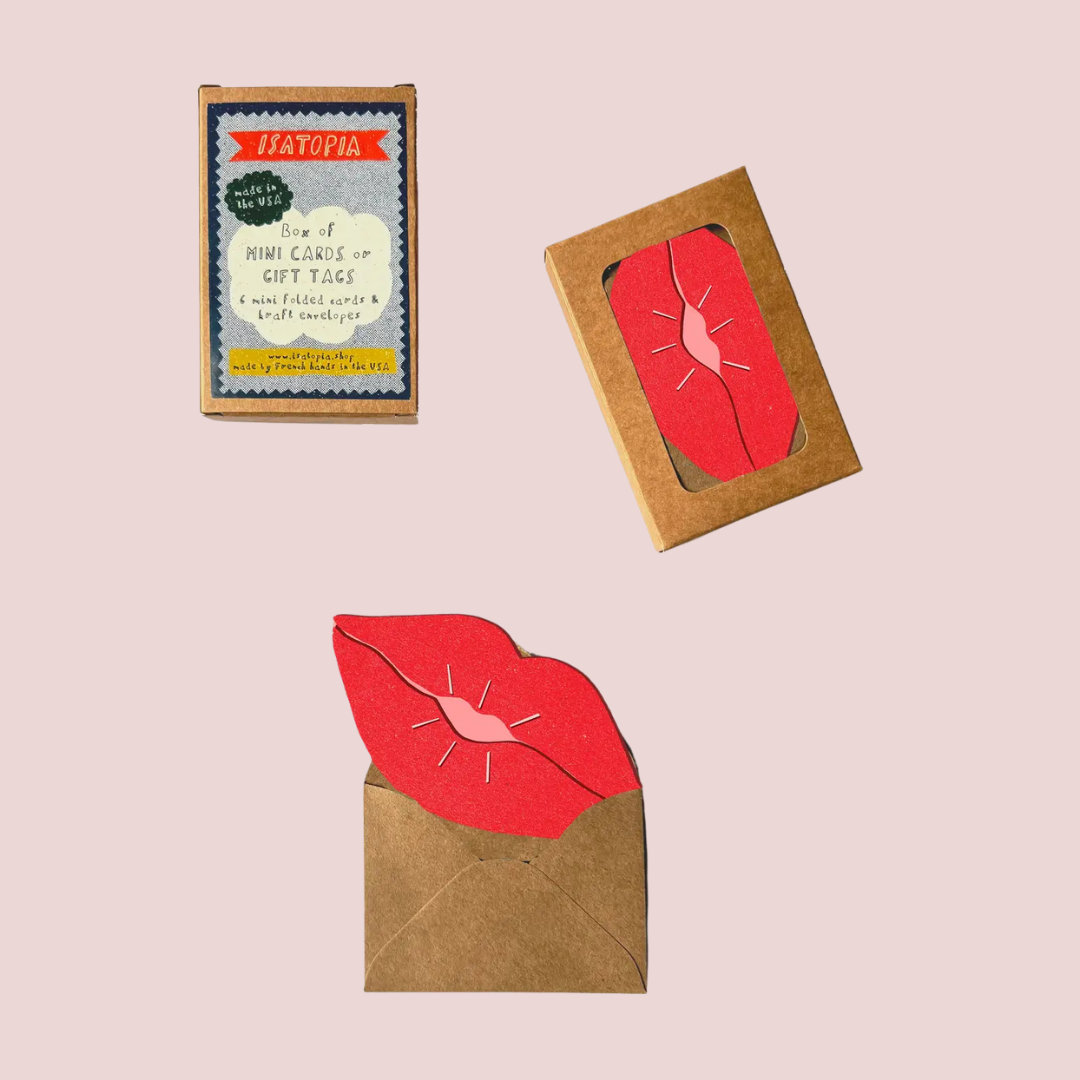 Bisou Lips Mini Cards + Envelopes