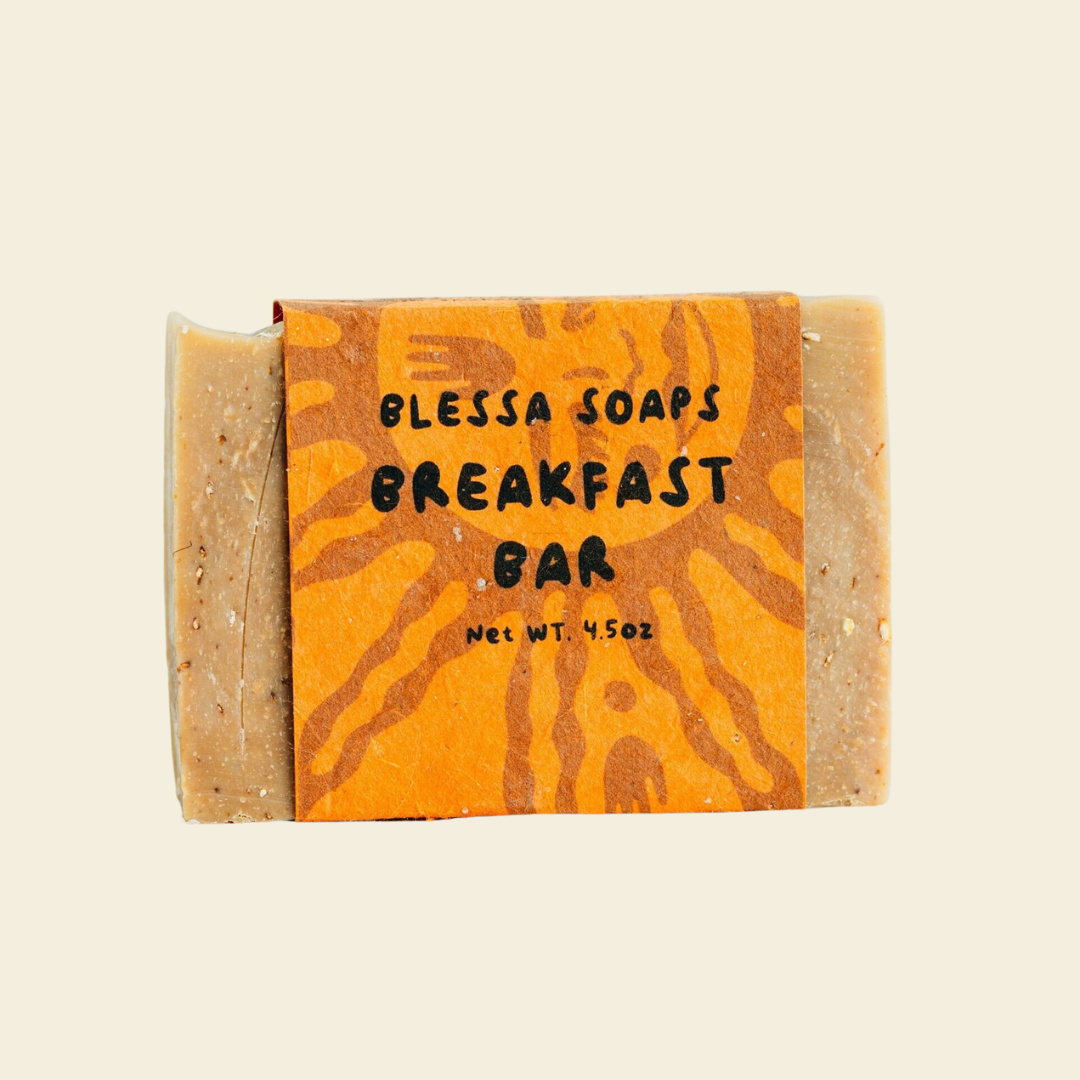 Breakfast Bar (Almond Oatmeal Vanilla with Honey) - All Natural Handmade - Cold Process - Exfoliant - Dry Skin