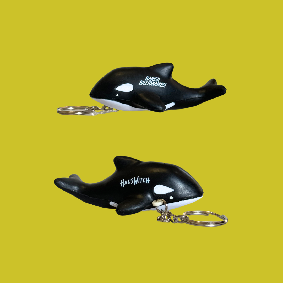 Banish Billionaires Orca Stress Ball Keychain