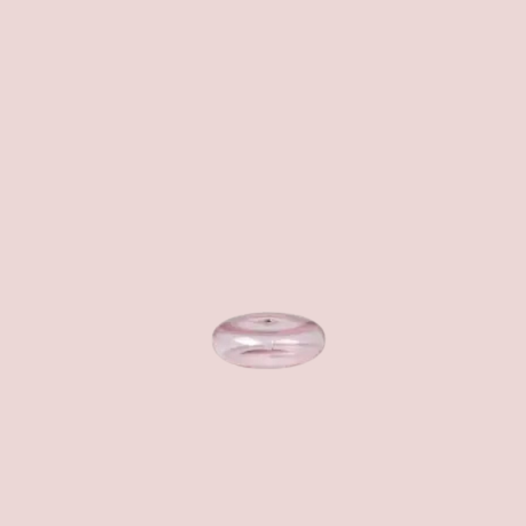 Pink Glass Vessel Incense Holder