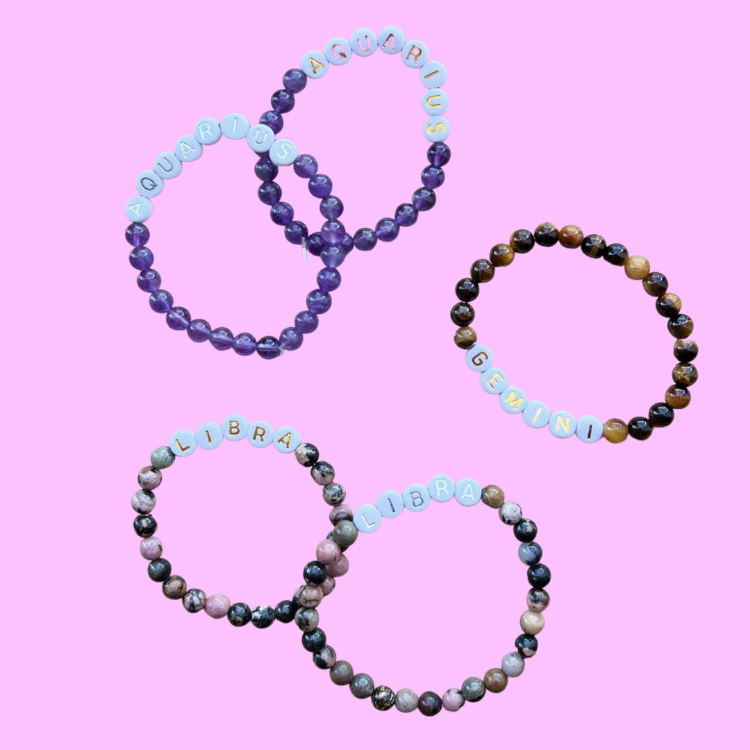 Zodiac Crystal Beaded Bracelets
