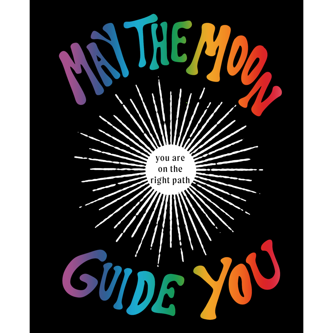 May the Moon Guide You Greeting Card