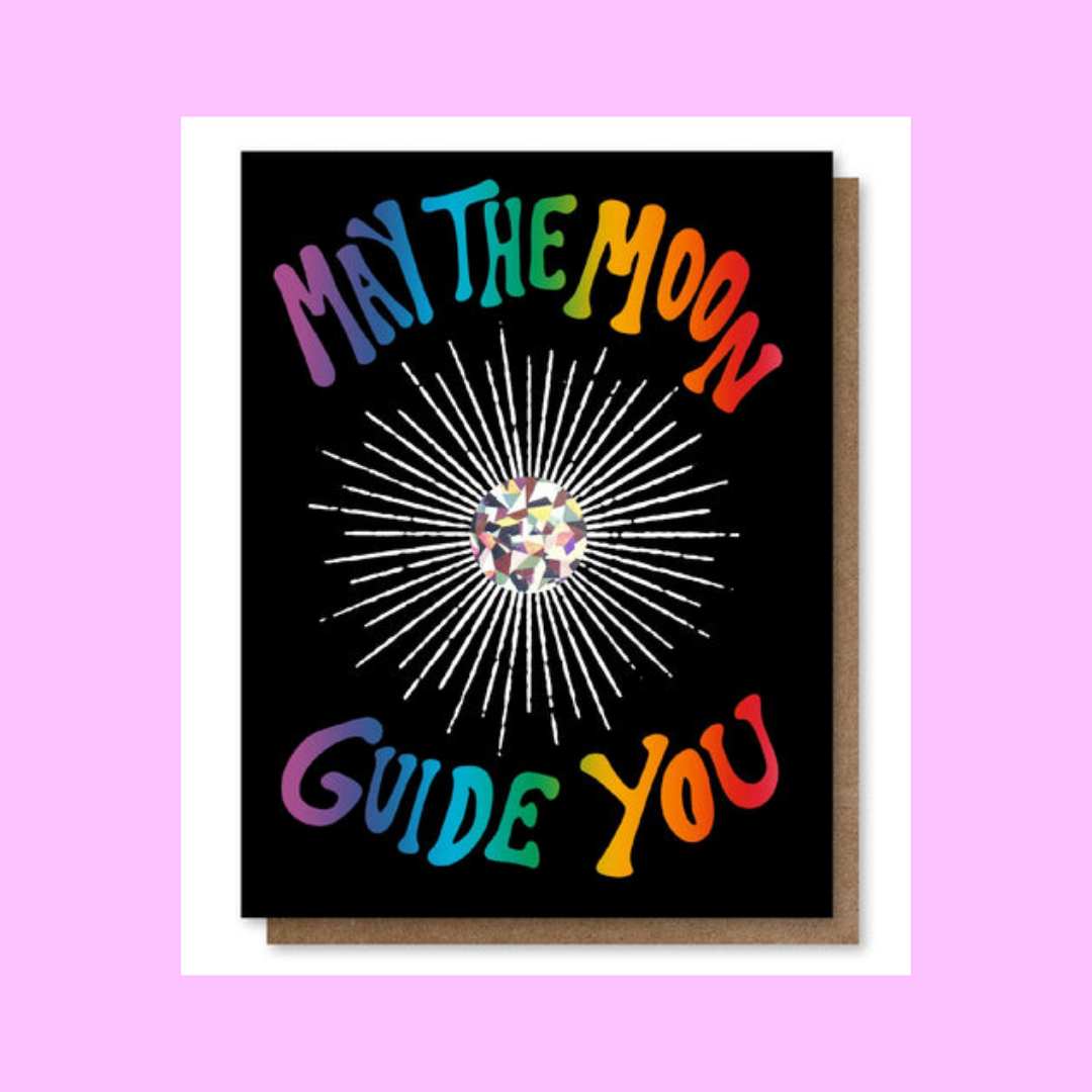 May the Moon Guide You Greeting Card