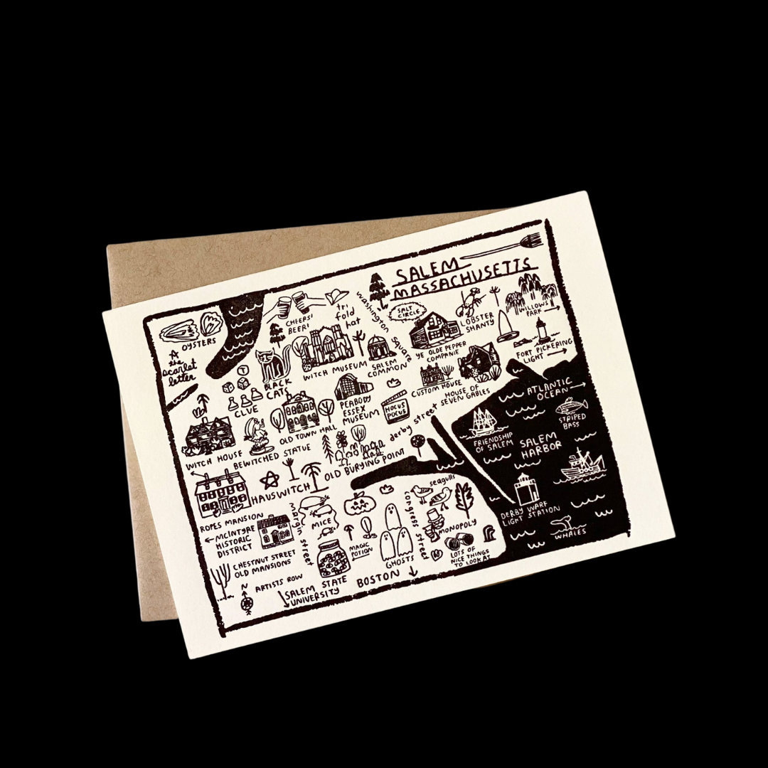 Salem Map Greeting Card