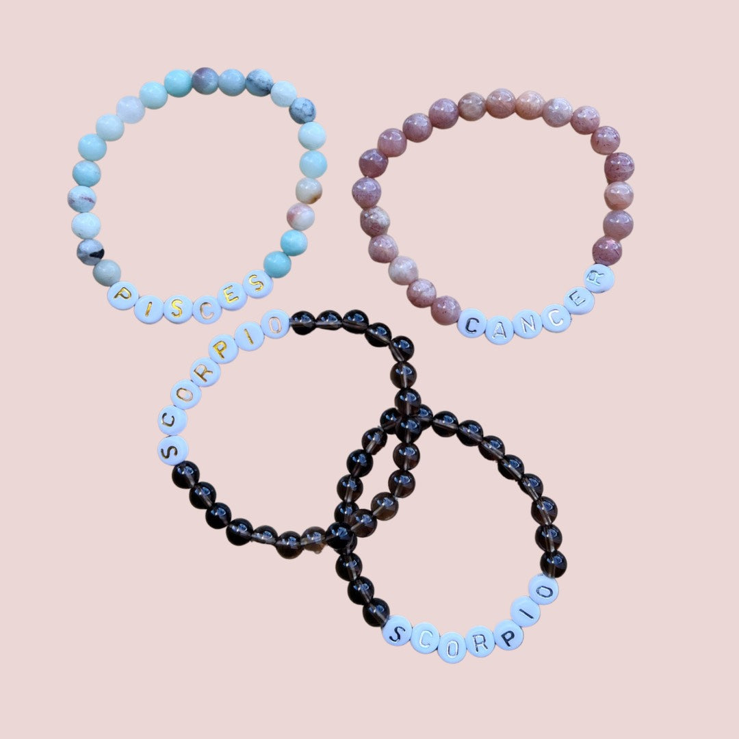 Zodiac Crystal Beaded Bracelets