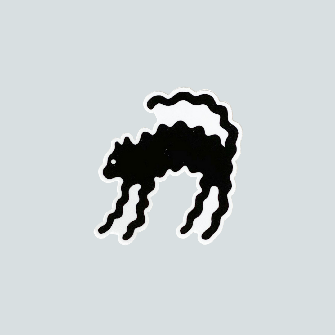 Wavy Cat Sticker