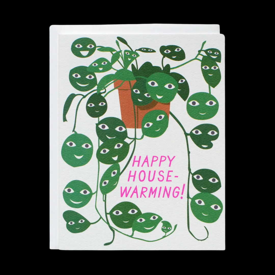 Happy Hauswarming Smiling Houseplants Card