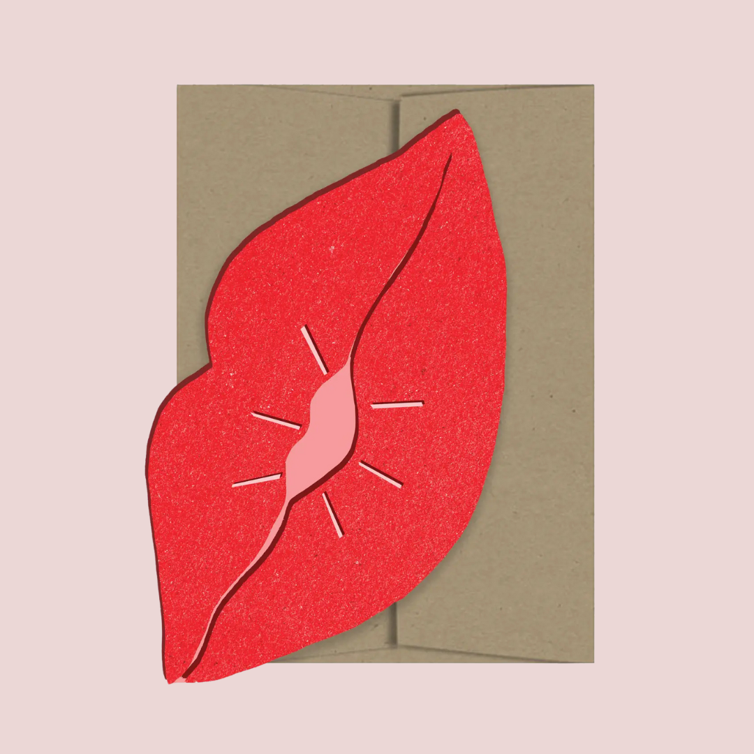 Bisou Lips Greeting Card