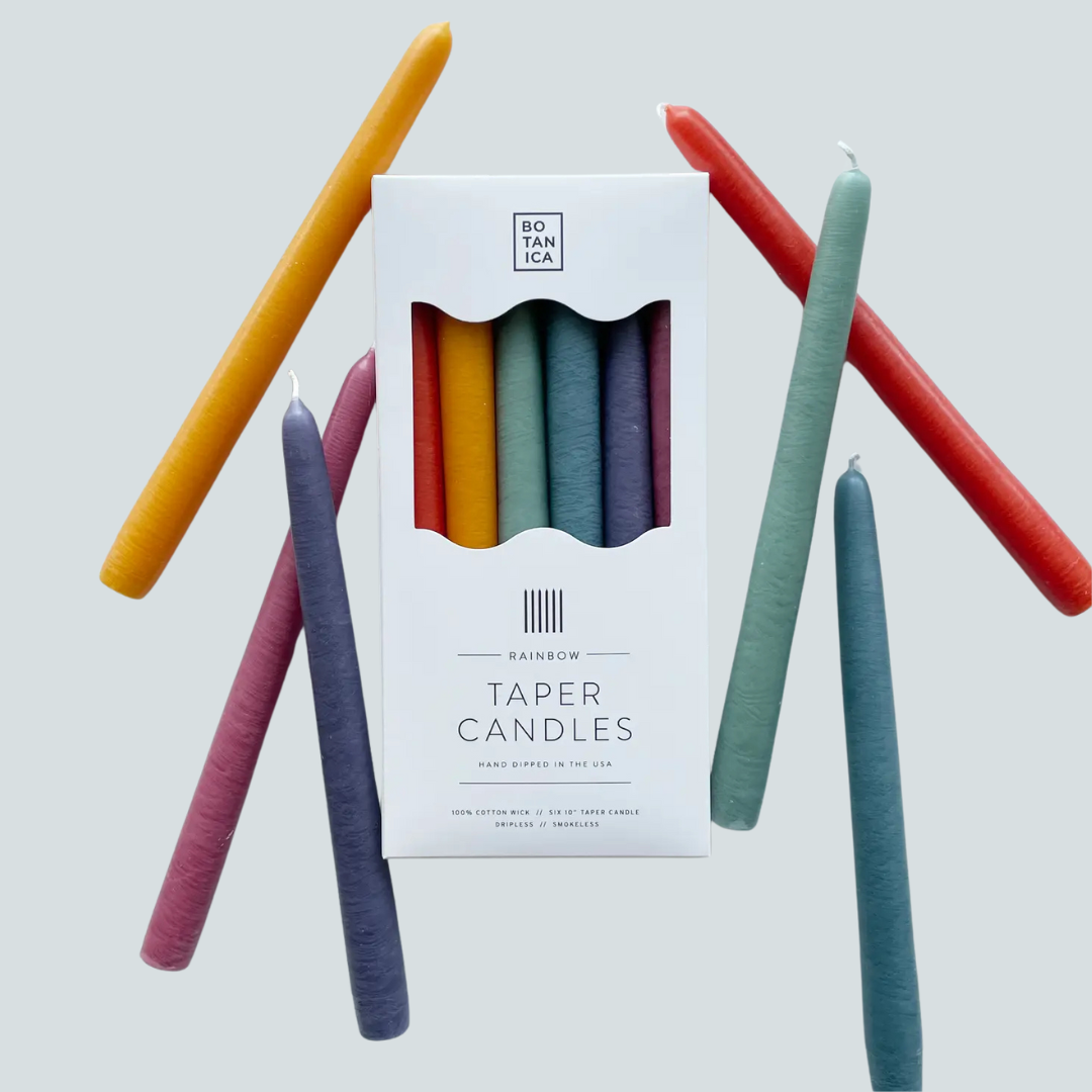 Rainbow Taper Candles