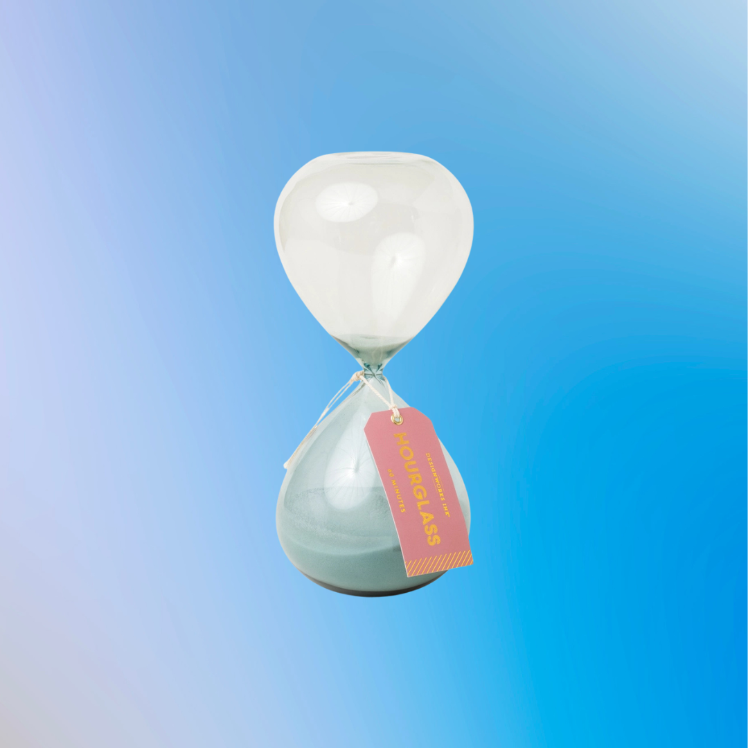 Aquarius Season Blue Sand Hourglass