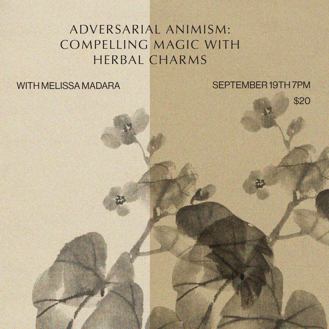 SEP 19: Adversarial Animism- Compelling Magic with Herbal Charms w/ Melissa Madara