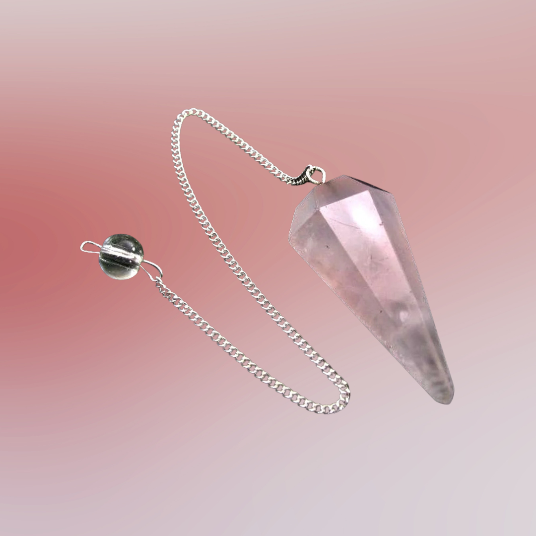 Libra Season Rose Quartz Pendulum