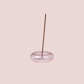 Pink Glass Vessel Incense Holder