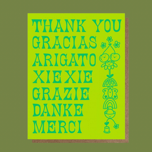 Thank You From All Over Greeting Card
