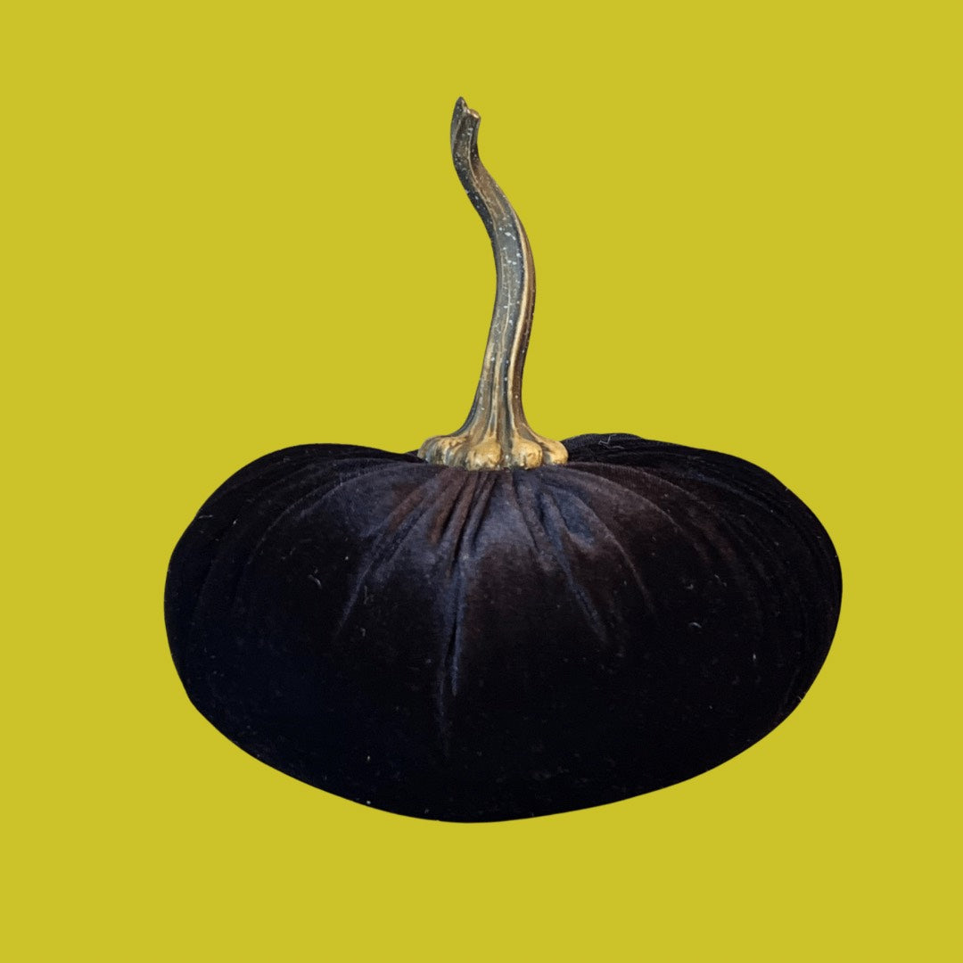 Large Handmade Velvet Pumpkin