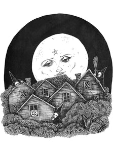 Full Moon Over Salem Blanket