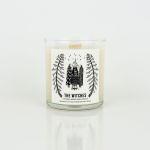 The Witches Candle with artwork by Bill Crisafi. Smoky, woodsy scent.